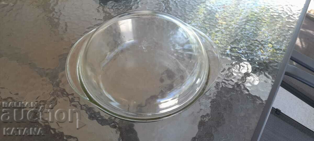 Йенско стъкло купа с капак
