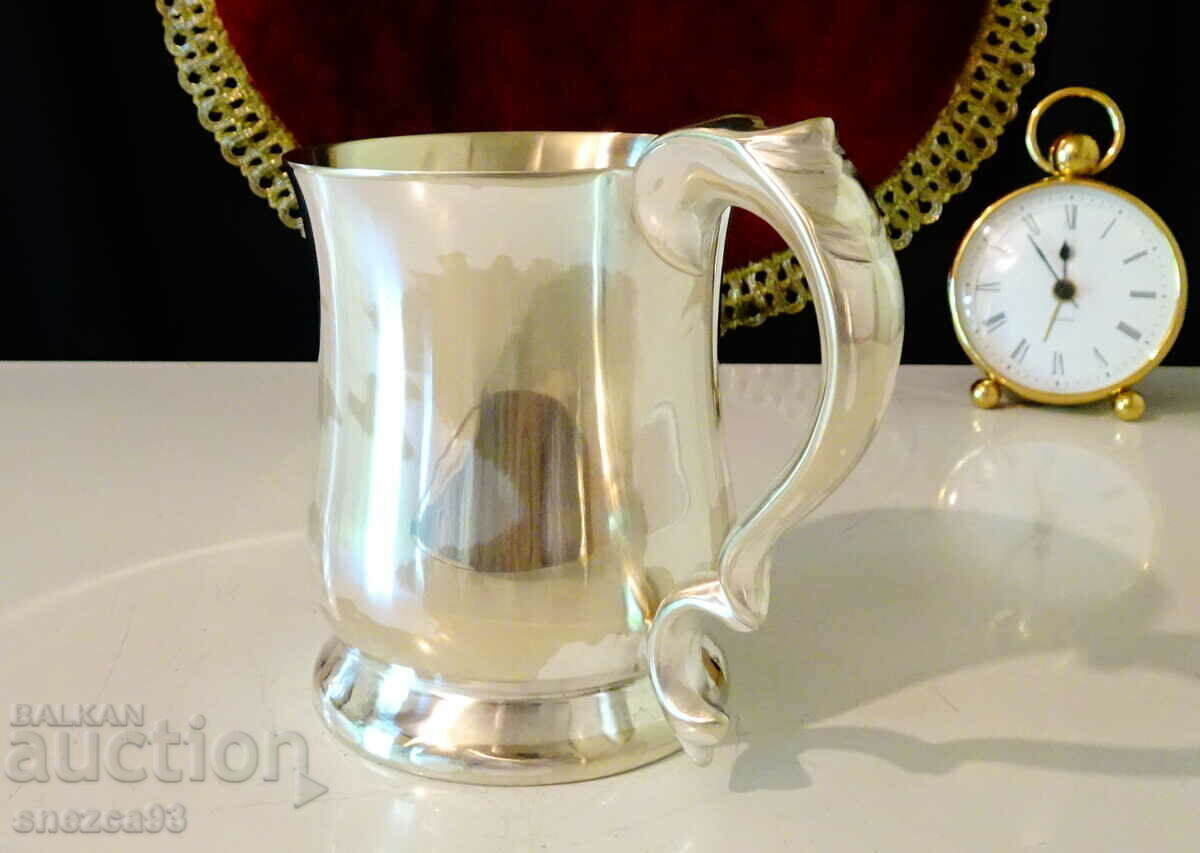Auction Silver-plated mug, Sheffield England Auction Silver-plated mug, Sheffield England