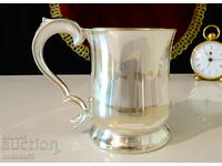 Cup, mug Sheffield England, nickel silver.