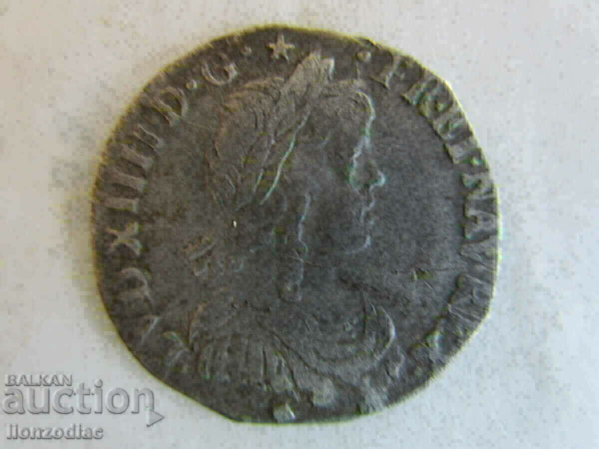 ❗Γαλλία, Louis XIV, 1/12 ECU 1659 ασήμι 2,07 g. RARE, RRR❗