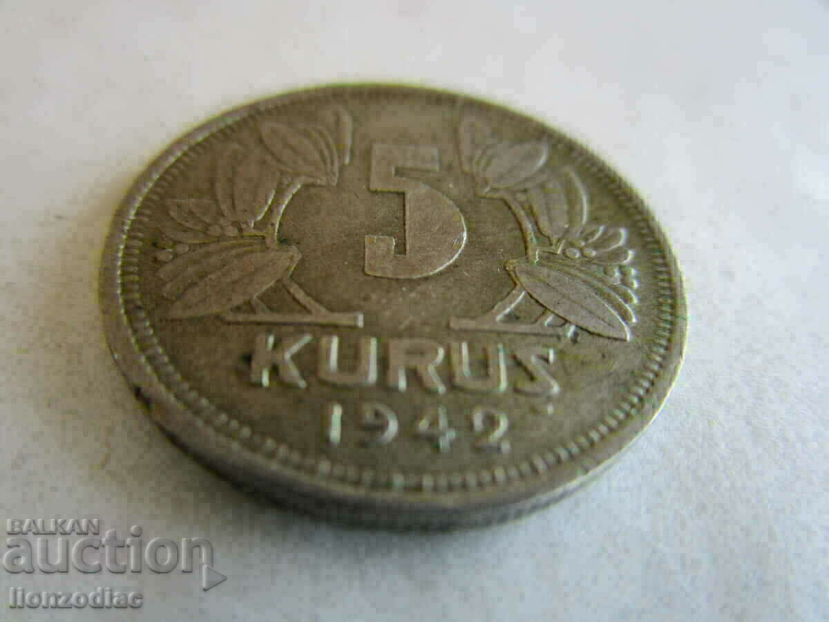 ❗❗❗Turkey, 5 kuruş 1942, rare❗❗❗ with price € 3.95 | 7.73 BGN ❗❗❗Turkey, 5 kuruş 1942, rare❗❗❗ with price € 3.95 | 7.73 BGN