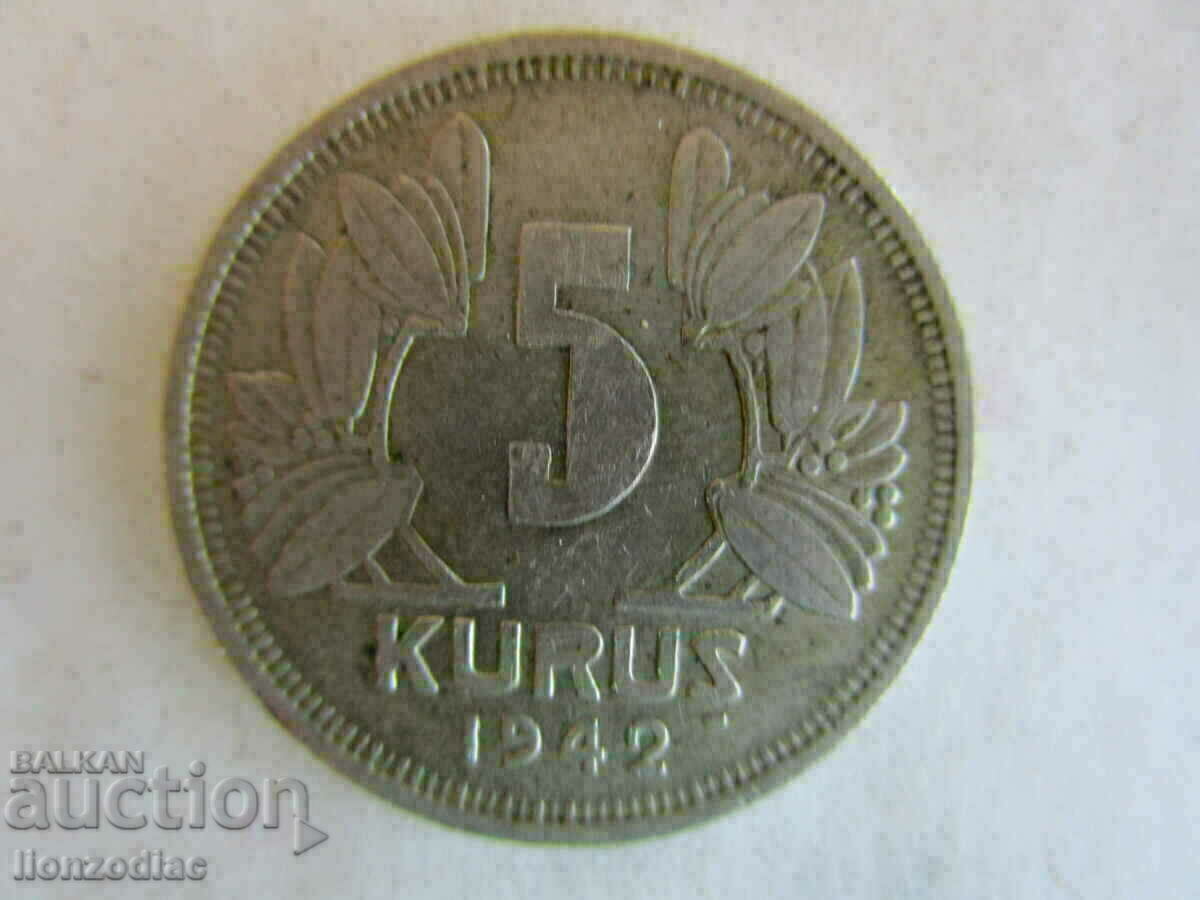 ❗❗❗Turkey, 5 kuruş 1942❗❗❗