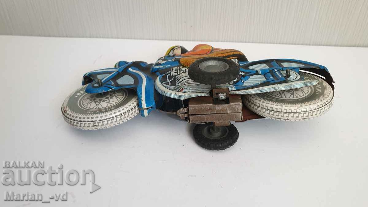 OLD TIN TOY MOTORCYCLE - 6 OLD TIN TOY MOTORCYCLE - 6