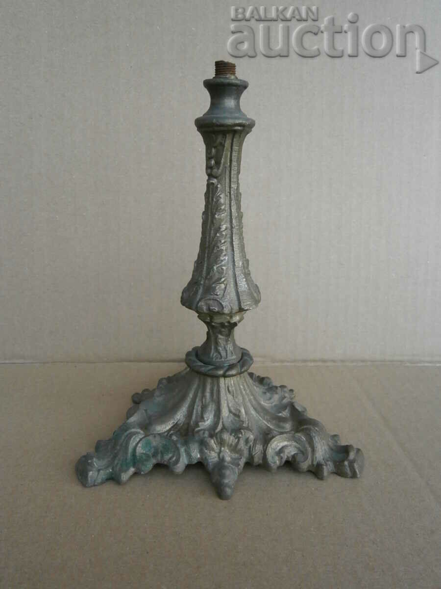 solid baroque bronze base of candlestick lamp with price 41.00 BGN | € 20.96