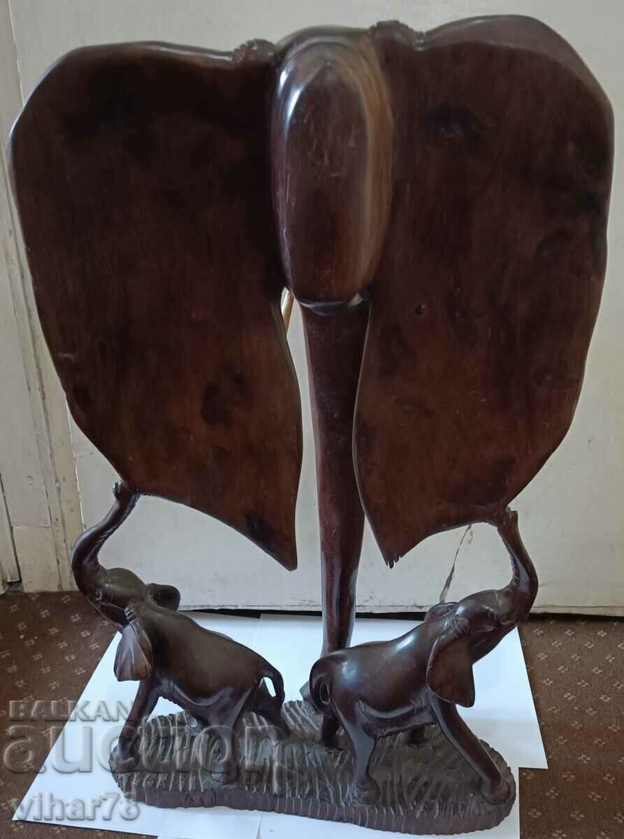 FIGURĂ DE LEMN A ELEFANTILOR - 5
