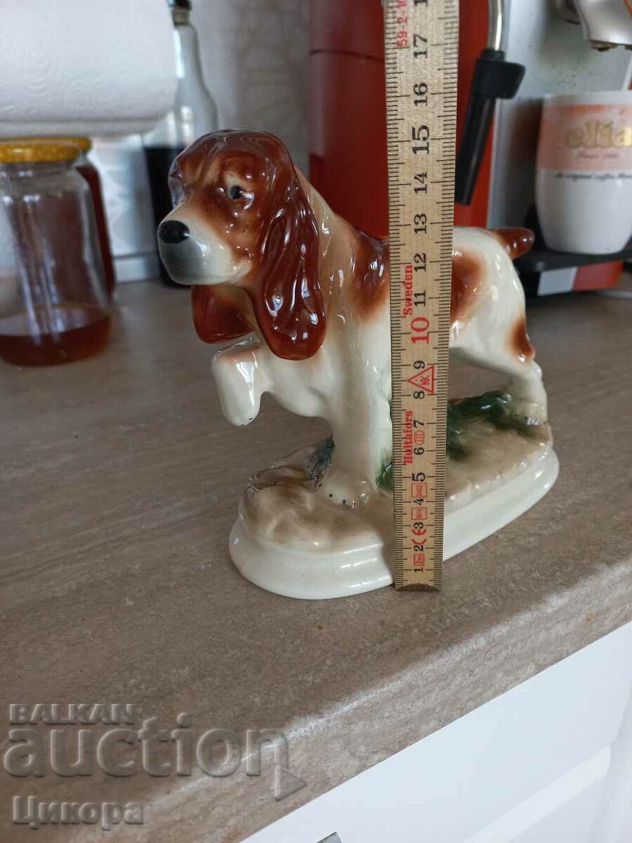 UNIQUE PORCELAIN DOG FIGURE STATUETTE - 7