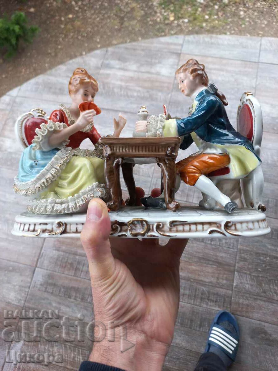 UNIQUE PORCELAIN COMPOSITION FIGURE STATUETTE with price 450.00 BGN | € 230.08 UNIQUE PORCELAIN COMPOSITION FIGURE STATUETTE with price 450.00 BGN | € 230.08