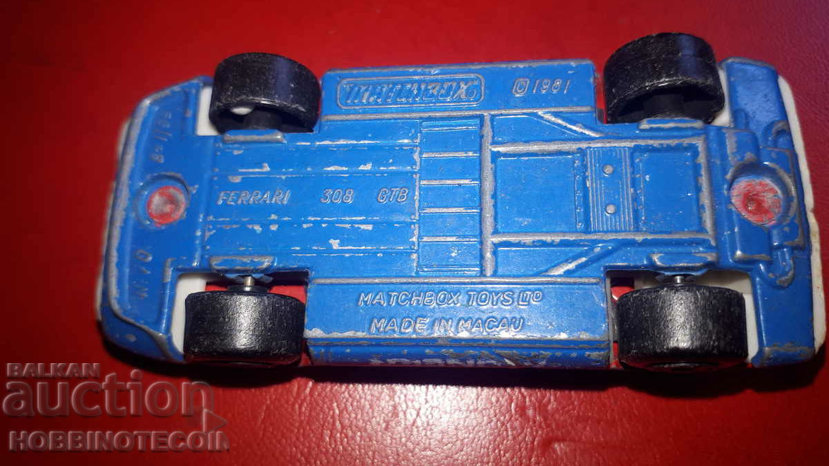 MATCHBOX MACAO MATCHBOX MACAO C 1981 FERARI 308 GTB N 70 - 5 MATCHBOX MACAO MATCHBOX MACAO C 1981 FERARI 308 GTB N 70 - 5