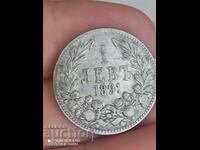 1 lev 1891 silver