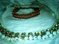 a beautiful necklace is a bracelet with crystals for costume