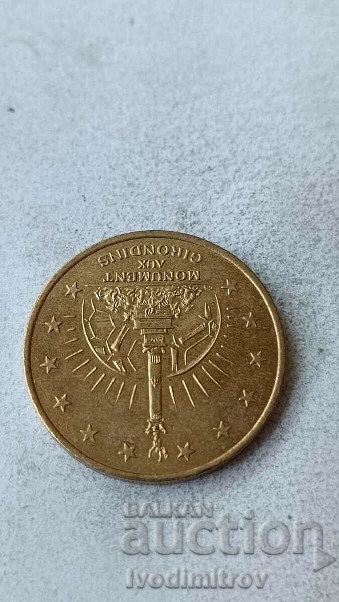 Plaque 1 EURO de BORDEAUX 1998 Monument aux Girondins with price 3.45 BGN | € 1.76 Plaque 1 EURO de BORDEAUX 1998 Monument aux Girondins with price 3.45 BGN | € 1.76