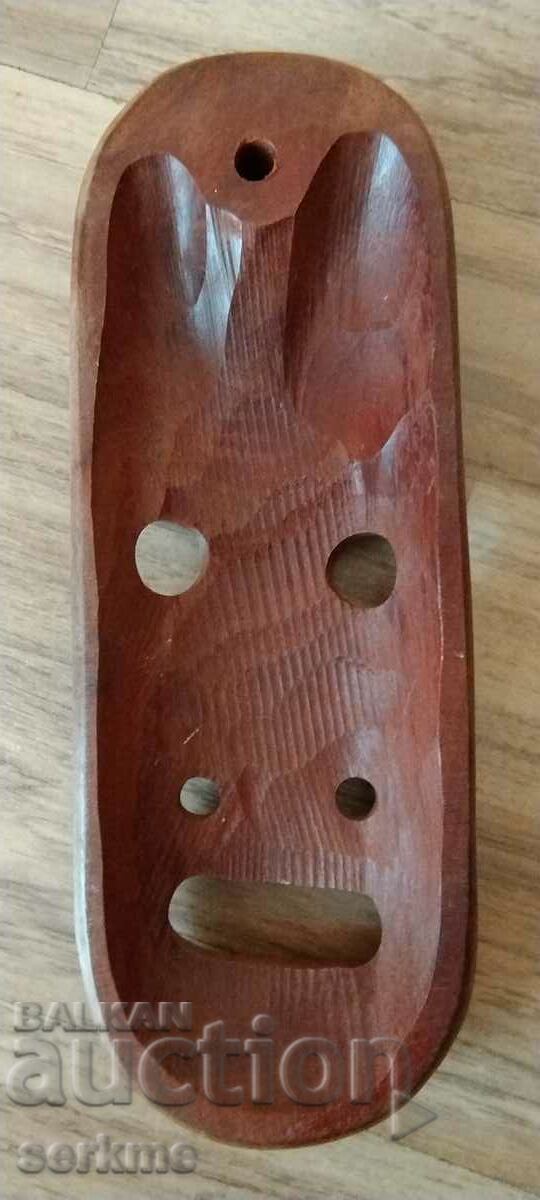 Wooden mask with price 10.00 BGN | € 5.11 Wooden mask with price 10.00 BGN | € 5.11