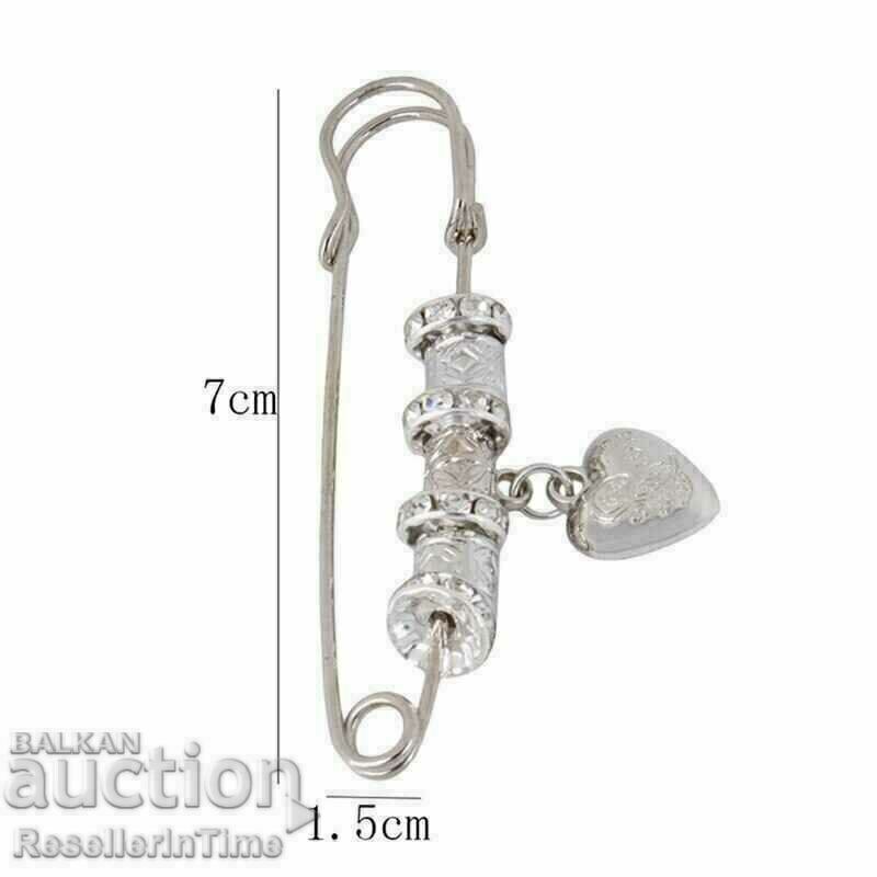 Brosa dama PAM&Dora, argintie cu preț € 6.00 | 11.73 BGN Brosa dama PAM&Dora, argintie cu preț € 6.00 | 11.73 BGN