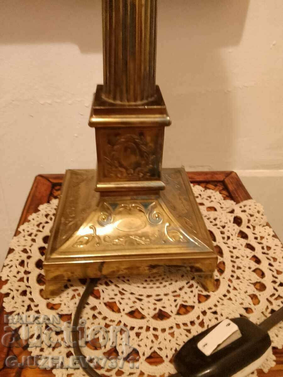 Art Deco bedside, table lamp, bronze, original glass - 6 Art Deco bedside, table lamp, bronze, original glass - 6