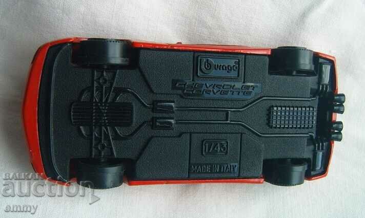 Burago Chevrolet Corvette, model car, metal, 1:43 Italy - 6 Burago Chevrolet Corvette, model car, metal, 1:43 Italy - 6
