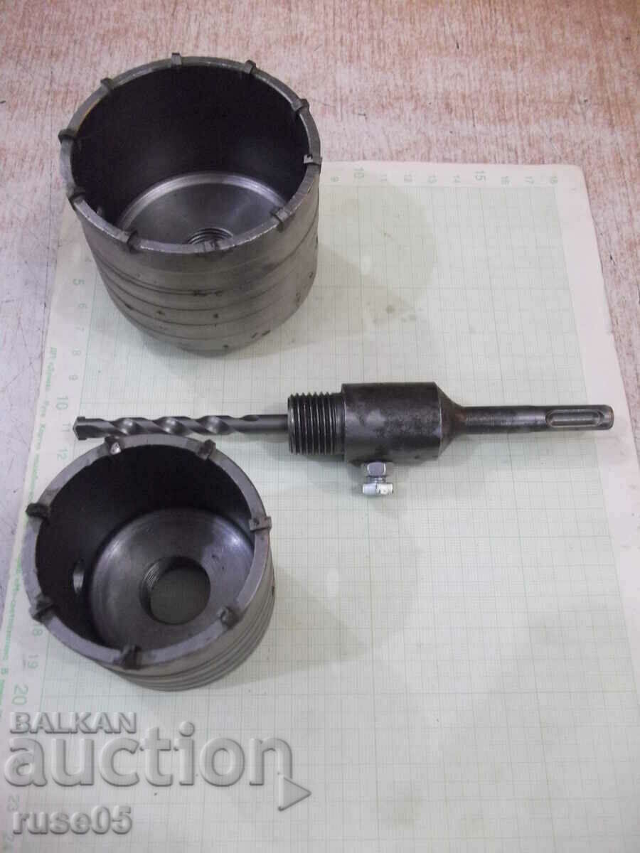 Set of 2 ( 60 - 80 mm. ) drill bits for concrete new - 7