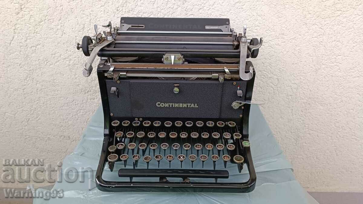 Mașină de scris Veche Continental - Fabricat în Germania - 1954