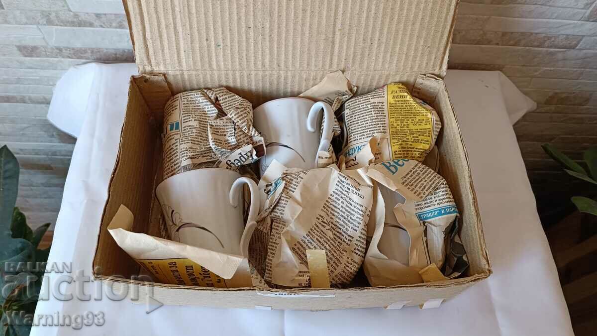 Σετ τσαγιού από πορσελάνη - 6 φλιτζάνια - Alba Julia Factory (ARPO) - 6