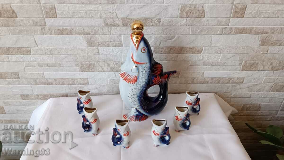 Brandy service - 7 pieces - Gorodnitsky porcelain factory with price 120.00 BGN | € 61.36 Brandy service - 7 pieces - Gorodnitsky porcelain factory with price 120.00 BGN | € 61.36