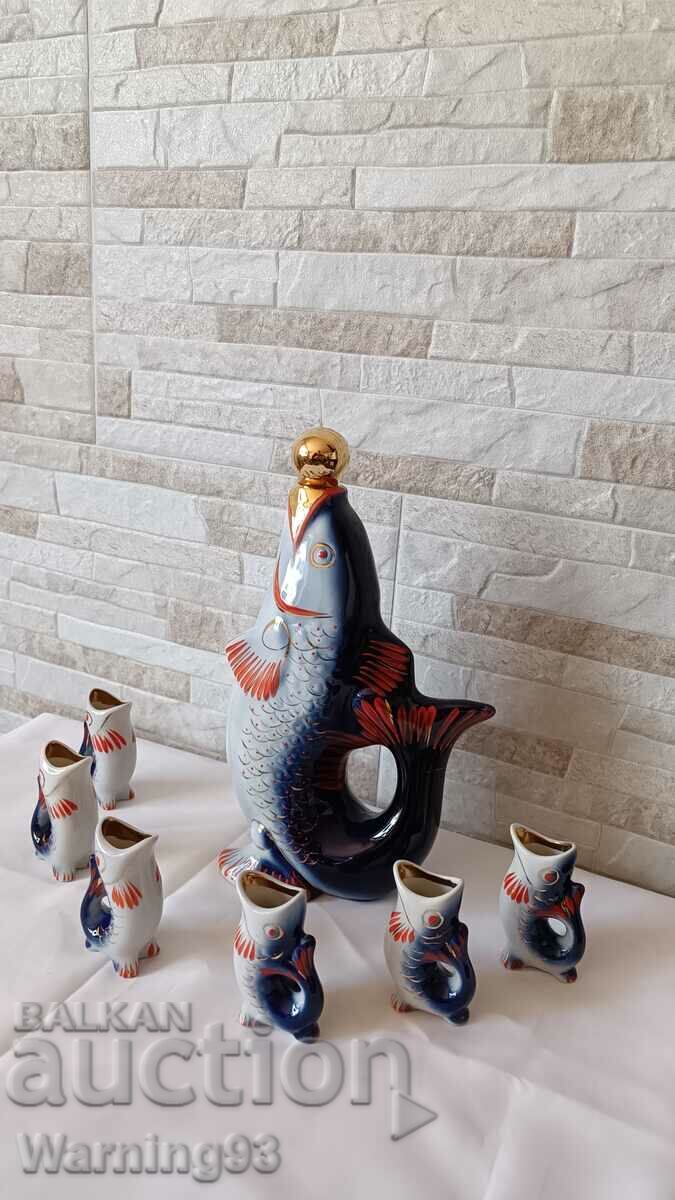 Delivery of Brandy service - 7 pieces - Gorodnitsky porcelain factory Delivery of Brandy service - 7 pieces - Gorodnitsky porcelain factory