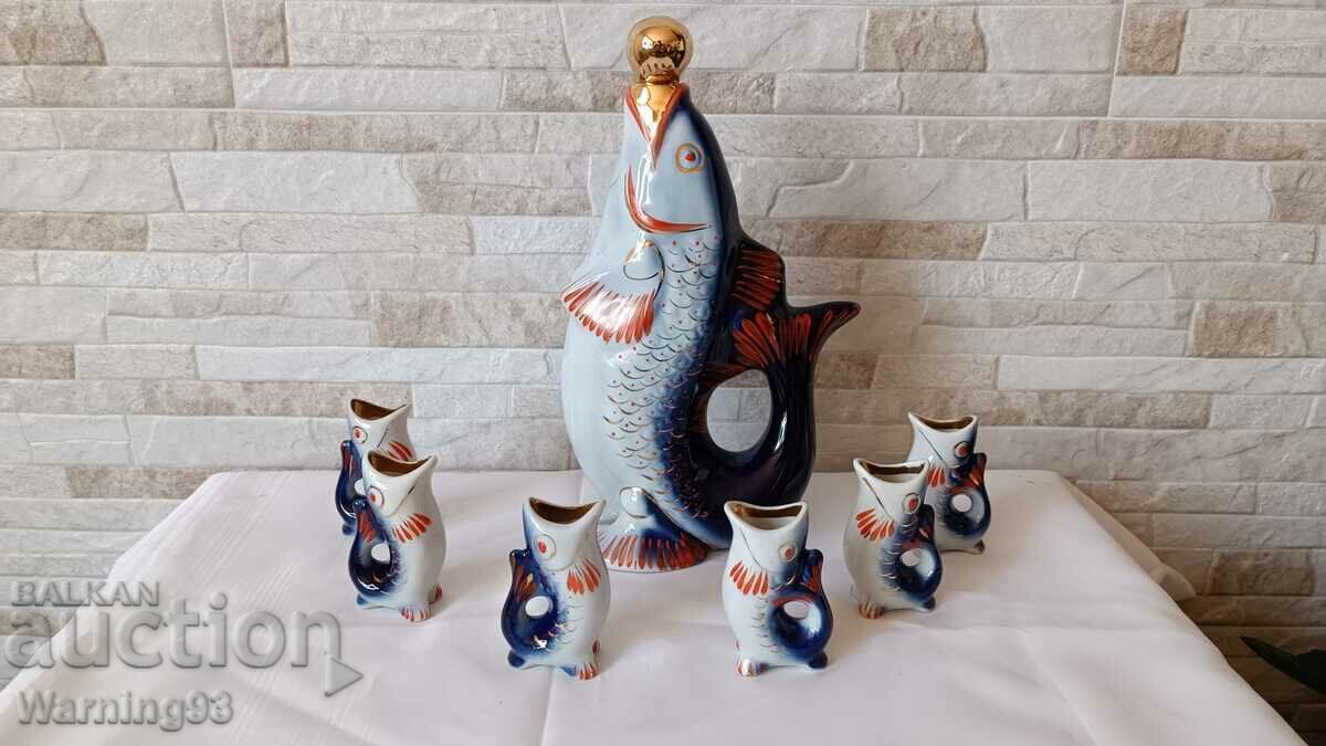 Brandy service - 7 pieces - Gorodnitsky porcelain factory Brandy service - 7 pieces - Gorodnitsky porcelain factory