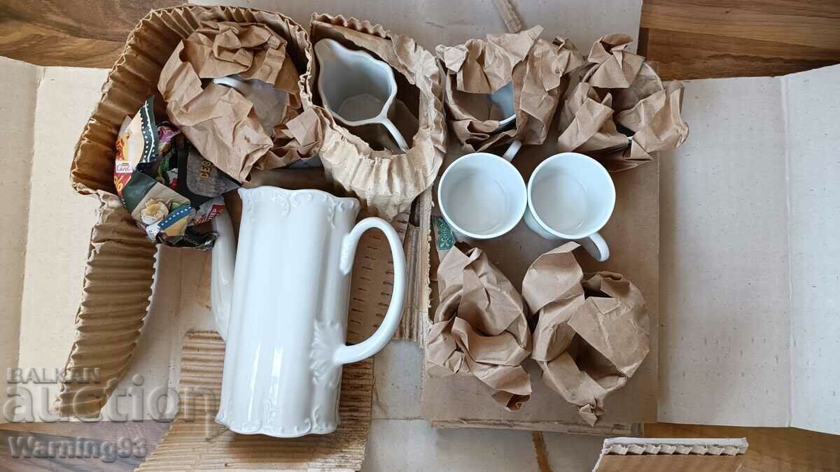 Serviciu de cafea nou nou - baroc - 16 bucati - fabrica de DIAMANTE - 7