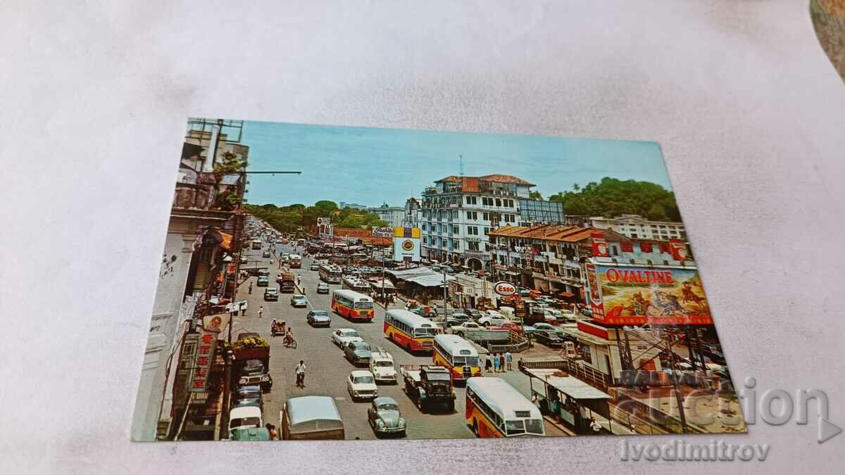 Postcard Singapore Street Scene