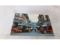 Carte poștală Singapore O scenă de stradă aglomerată