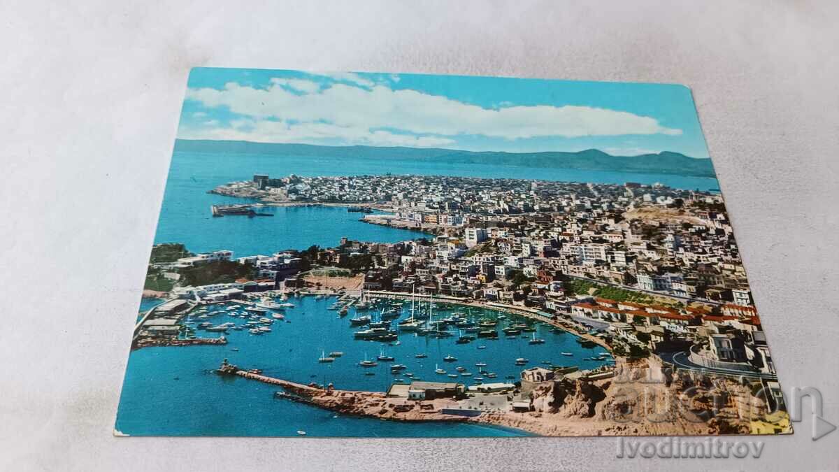 Καρτ ποστάλ Πειραιάς Μια μερική άποψη από τον αέρα 1966