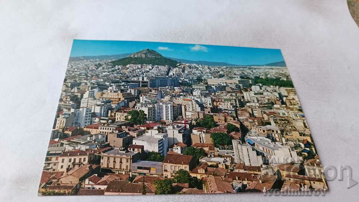 Carte poștală Atena Vedere parțială a Atenei