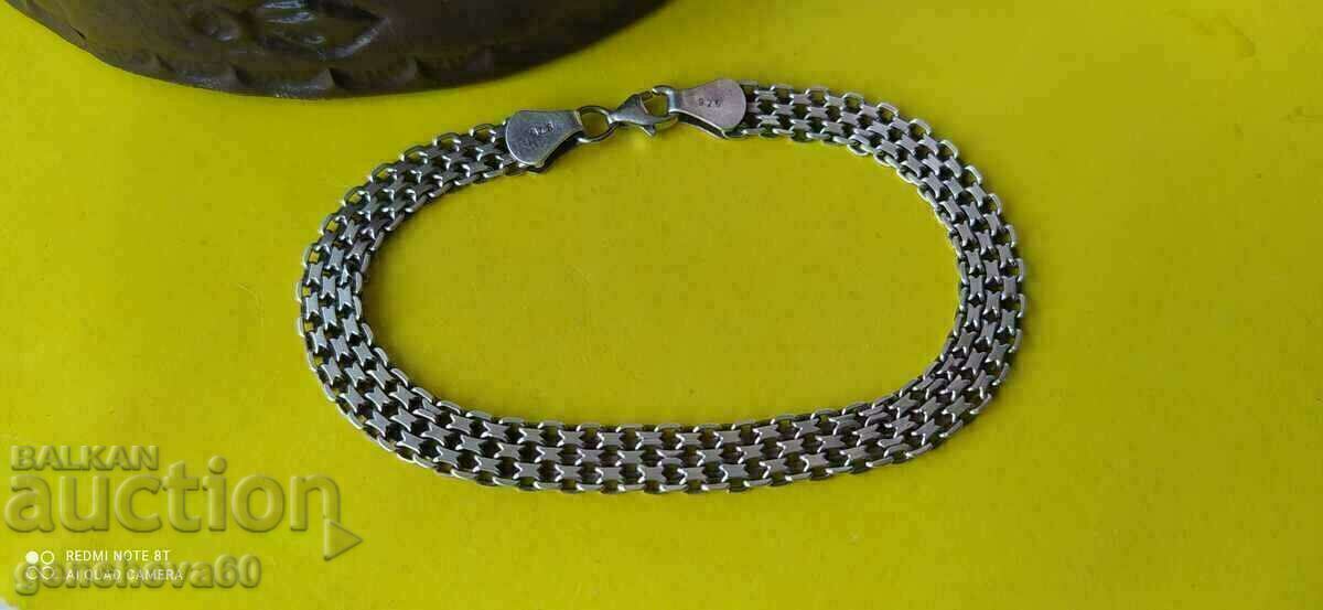 Spectacular silver bracelet/tag