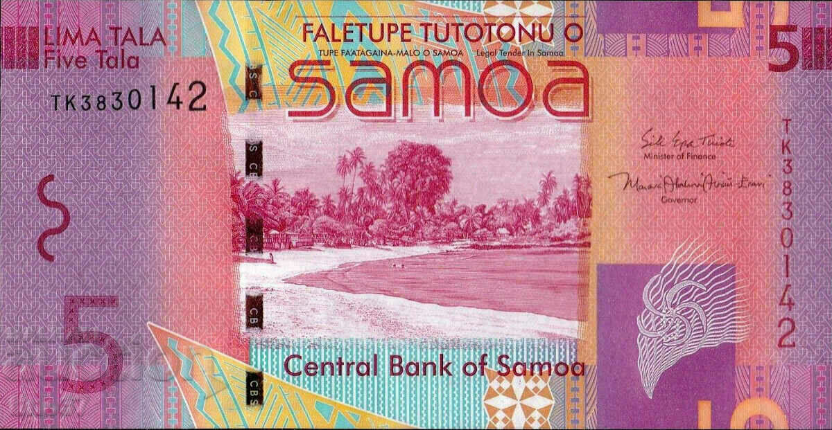 tino37- САМОА - 5 ТАЛА - 2017г - UNC с цена 15.90 лв. | € 8.13 tino37- САМОА - 5 ТАЛА - 2017г - UNC с цена 15.90 лв. | € 8.13