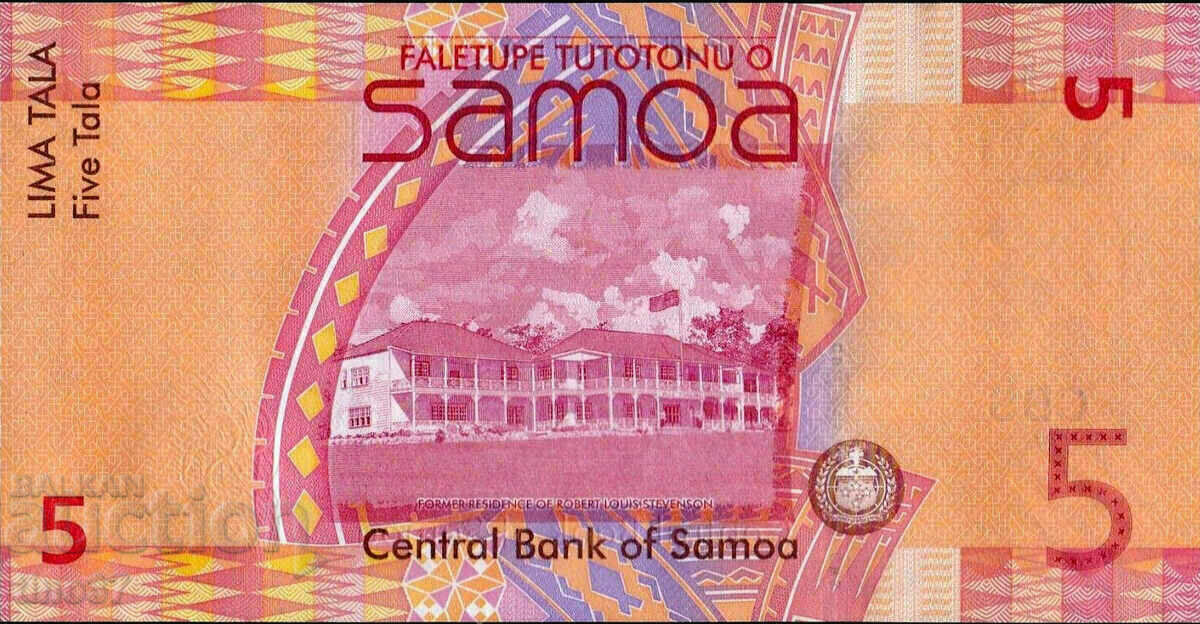 Аукцион tino37- САМОА - 5 ТАЛА - 2017г - UNC Аукцион tino37- САМОА - 5 ТАЛА - 2017г - UNC