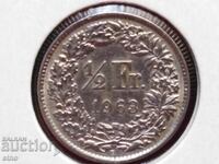 1/2 franc, 1963, Switzerland, SILVER 0.835, COIN