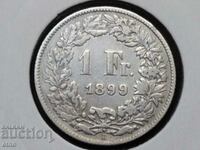 1 franc, 1899, Switzerland, SILVER 0.835, COIN
