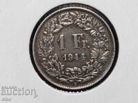 1 franc 1944, Switzerland, SILVER 0.835, COIN