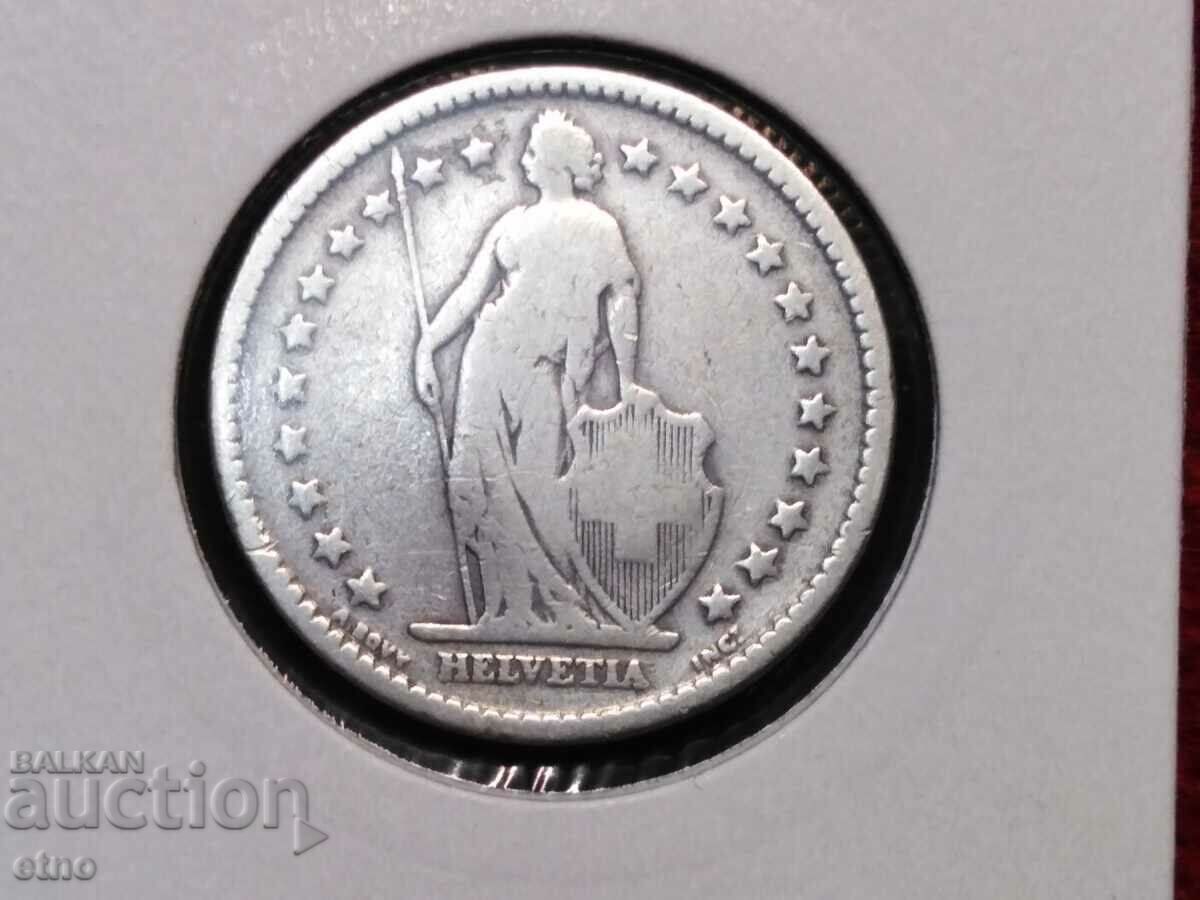 2 francs 1886, Switzerland, SILVER 0.835, COIN with price 35.00 BGN | € 17.90 2 francs 1886, Switzerland, SILVER 0.835, COIN with price 35.00 BGN | € 17.90
