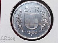 5 franci 1968, Elveția, COIN