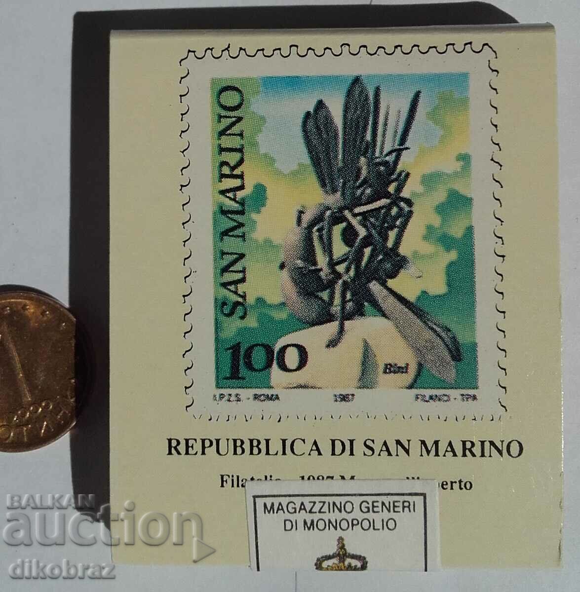 Άγιος Μαρίνος - Αγώνες με μπαντερόλ / γραμματόσημα