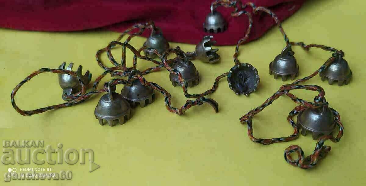 19th century. Jewelry of 11 bronze bells, bells 19th century. Jewelry of 11 bronze bells, bells
