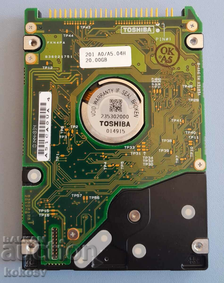 Retro hard disk HDD 20GB Toshiba MK2017GAP ATA / IDE 2.5" with price 50.00 BGN | € 25.56 Retro hard disk HDD 20GB Toshiba MK2017GAP ATA / IDE 2.5" with price 50.00 BGN | € 25.56