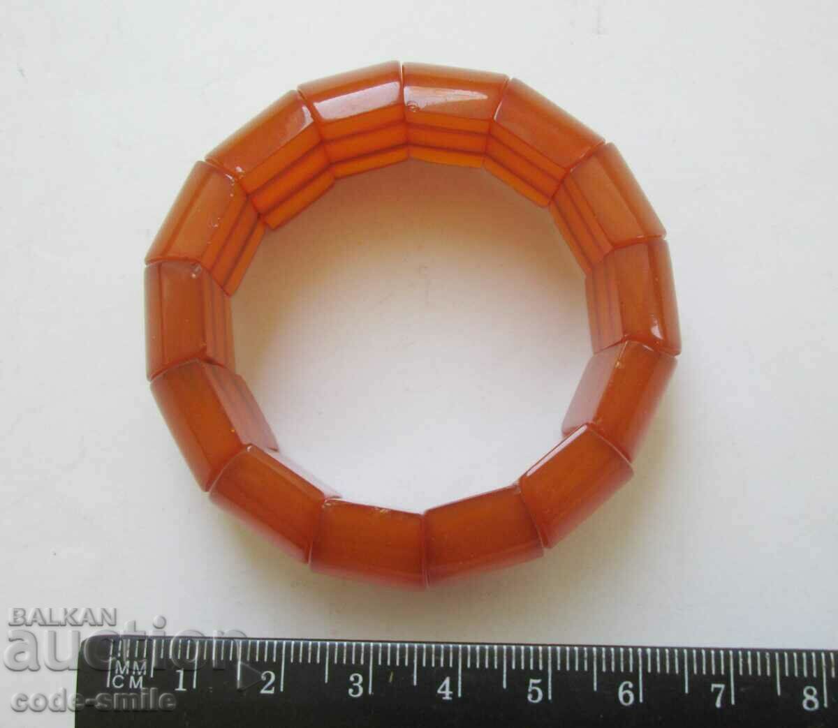 Solid women's bracelet natural amber USSR with price 140.00 BGN | € 71.58