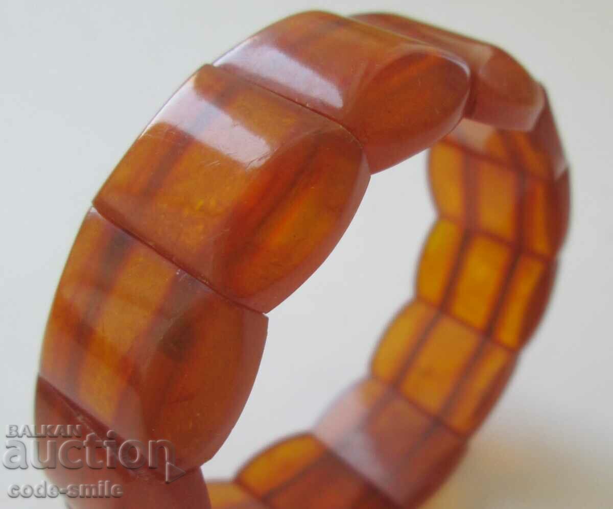 Elegant women's bracelet natural amber USSR - 6 Elegant women's bracelet natural amber USSR - 6