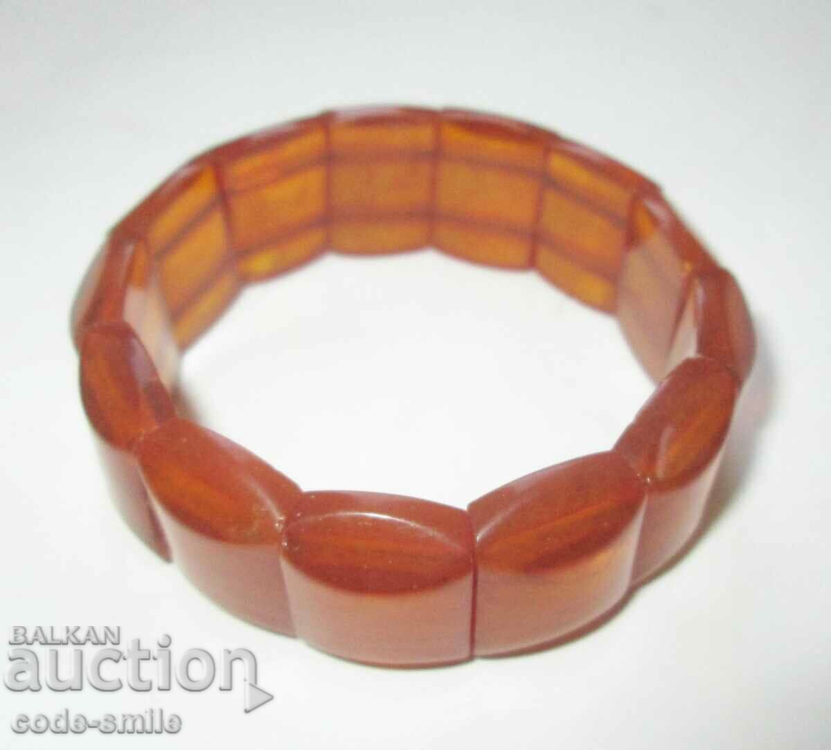 Elegant women's bracelet natural amber USSR