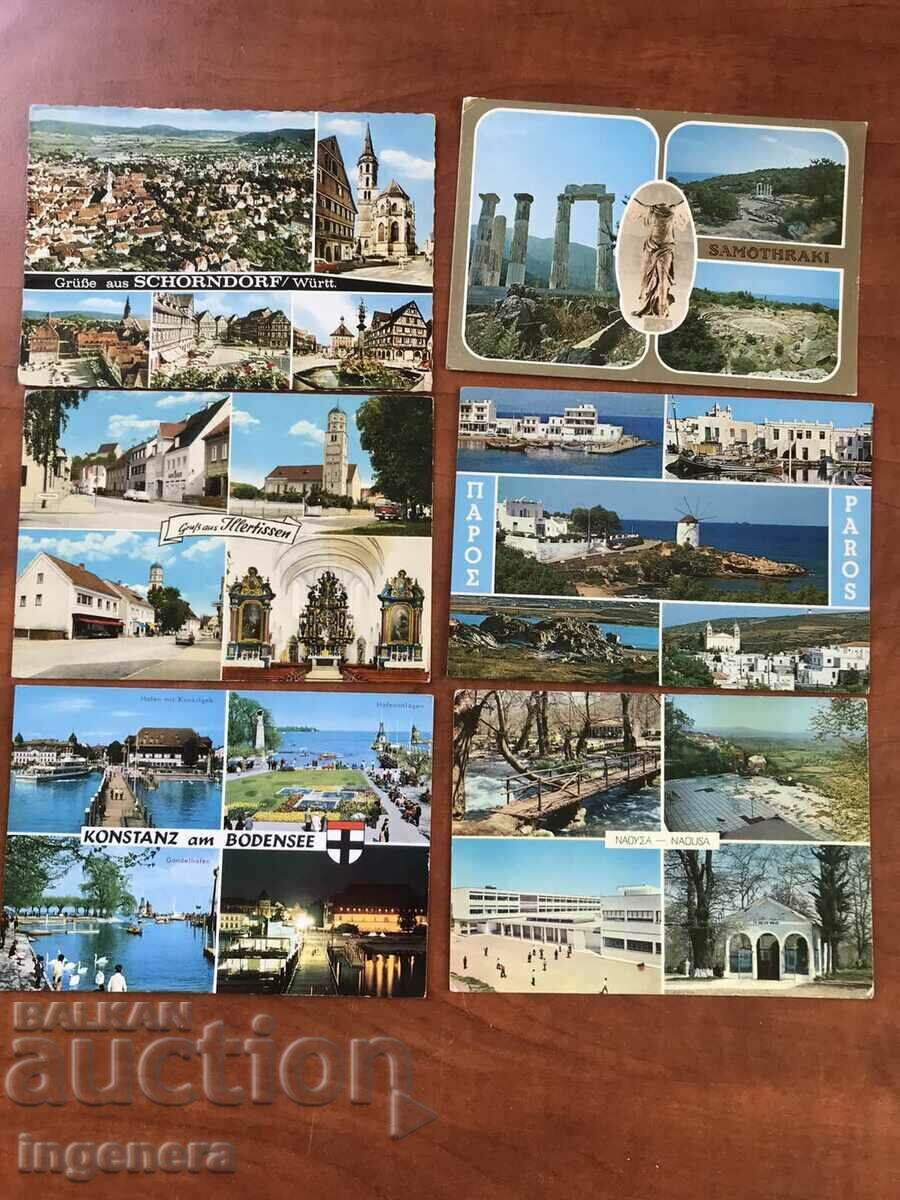 CARD POSTAL CARDS GREECE-6 NOS.