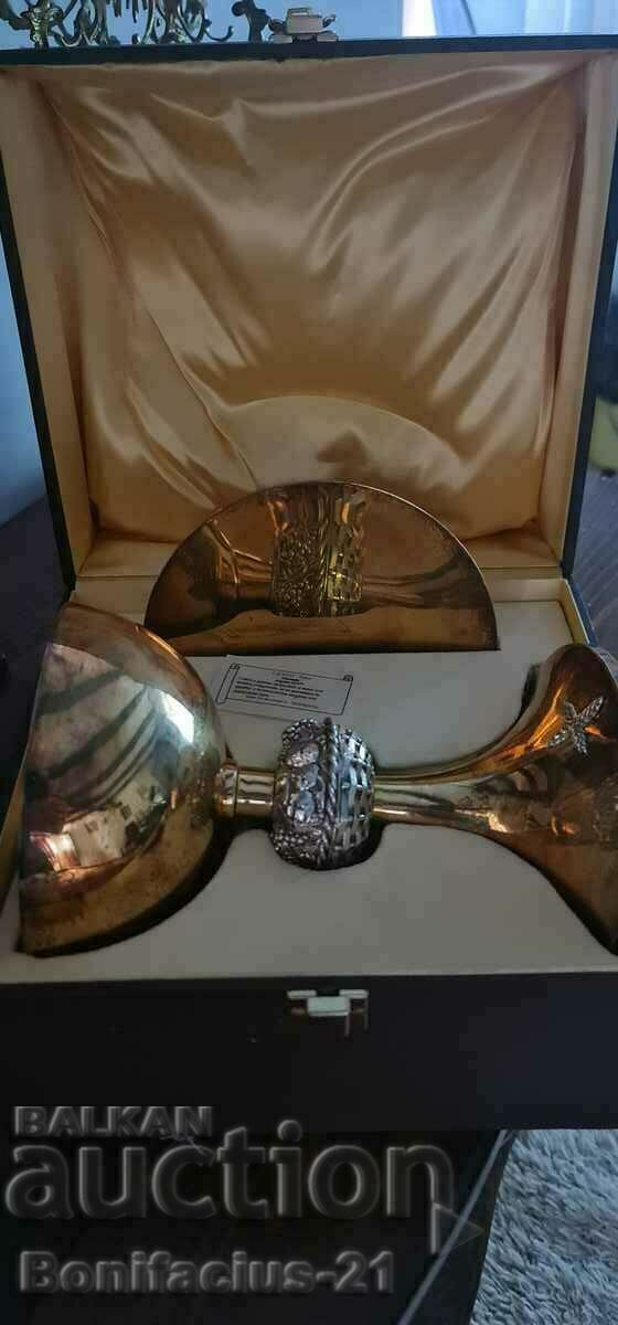 Unique handmade silver chalice. For collectors only