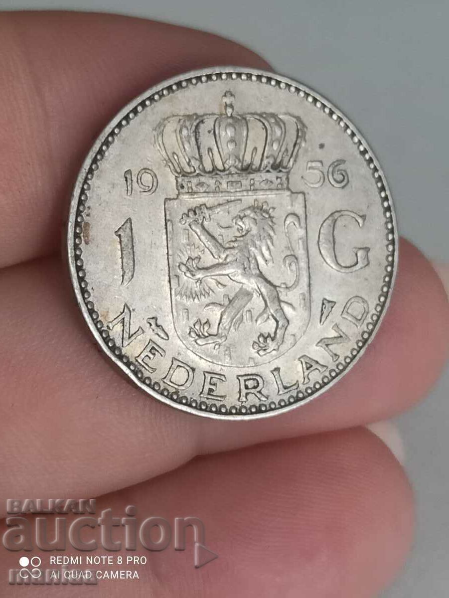 Auction 1 guilder 1956 silver Netherlands Auction 1 guilder 1956 silver Netherlands