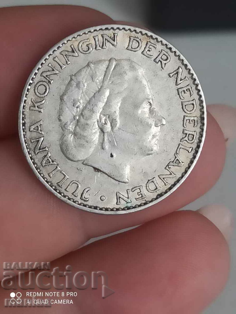 Delivery of 1 guilder 1956 silver Netherlands Delivery of 1 guilder 1956 silver Netherlands