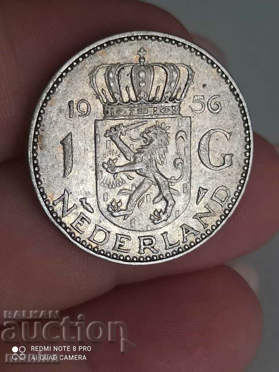 1 guilder 1956 silver Netherlands 1 guilder 1956 silver Netherlands