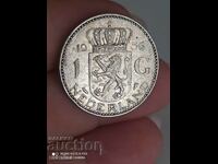 1 гулден 1956 г сребро Нидерландия